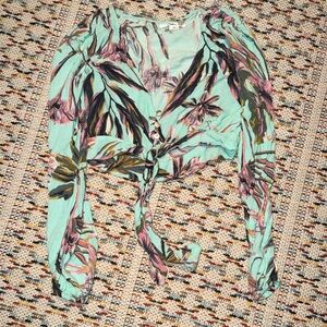 O'Neill Mint Green Floral Blouse